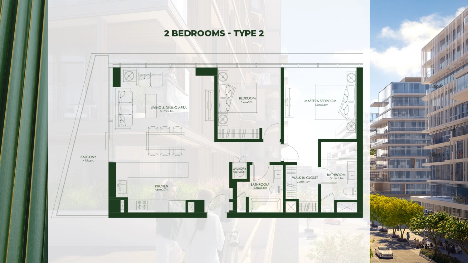 2 BR - Type A